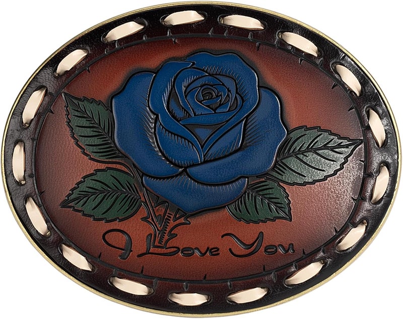 Biybletes Store Western Belt Buckle – 3D Engraved Genuine Leather Cowboy & Cowgirl Belt Buckle Fits 1.5 Inch Belts - Image 1